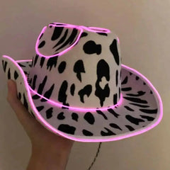 LED Holographic Light Up Cowboy Hat