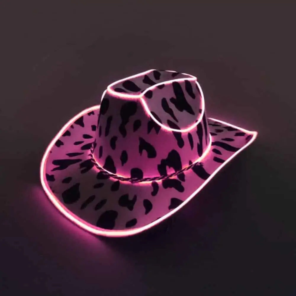 LED Holographic Light Up Cowboy Hat