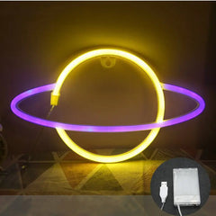 LED Planet Neon Cosmic Lamp Decoration