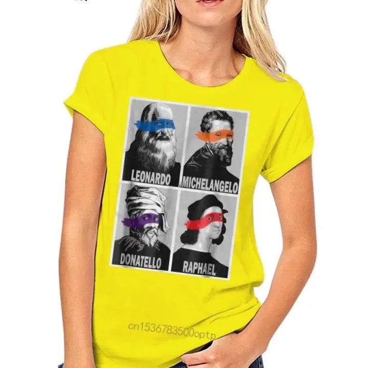 Leonardo Michelangelo Donatello Raphael T-Shirt - Yellow