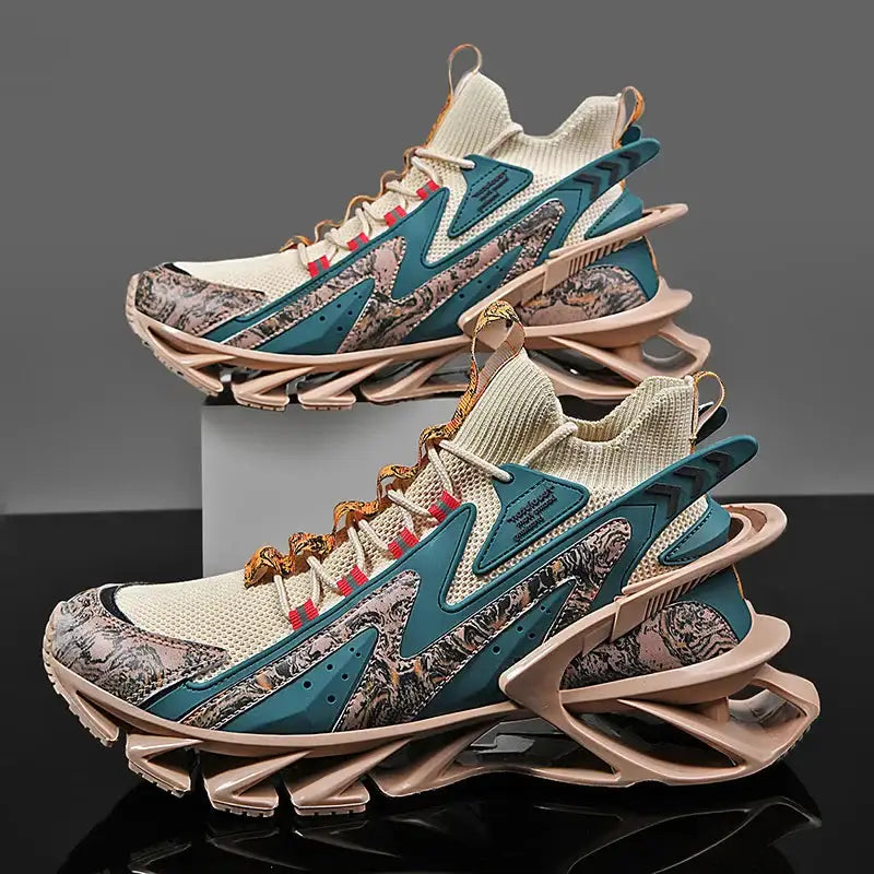 Leopard Breathable Blade Sneakers Euro Size Beige / 39