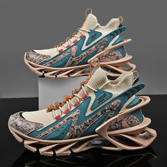 Leopard Breathable Blade Sneakers Euro Size Beige / 39