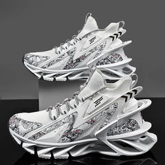 Leopard Breathable Blade Sneakers Euro Size White / 39