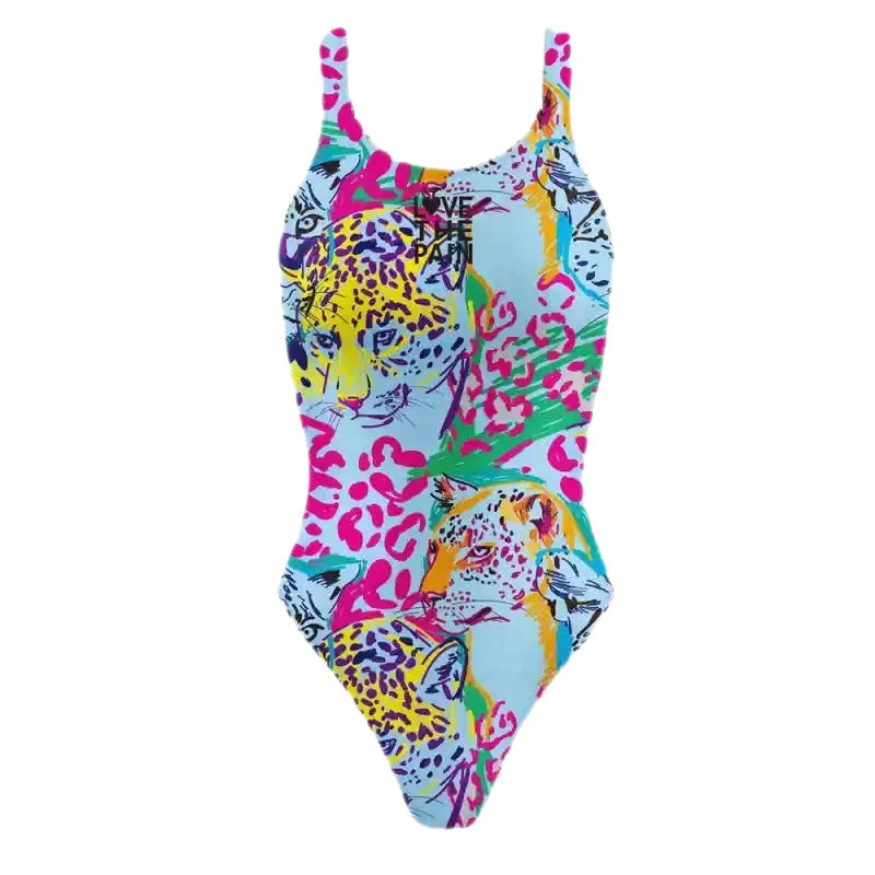 Leopard Print Backless Swimsuit