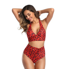 Leopard Print Bikini Set Swimsuits