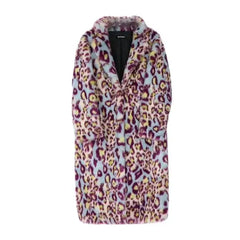 Leopard Print Faux Fur Coat for Women