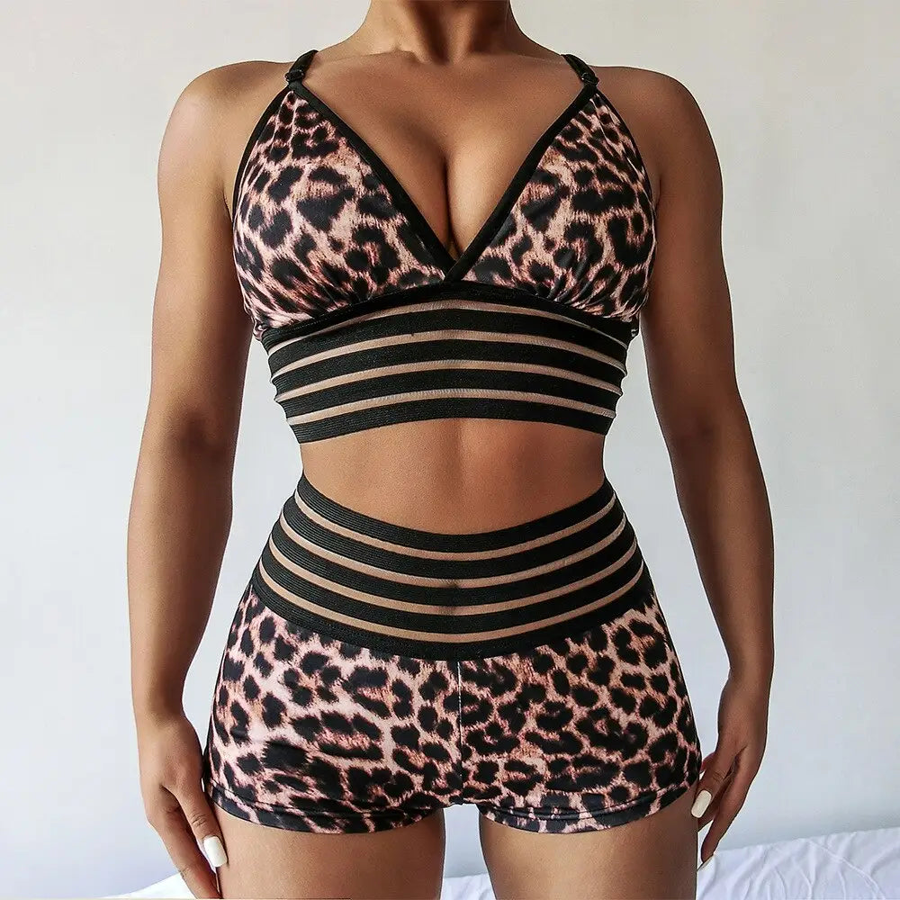 Leopard Print Yoga Set