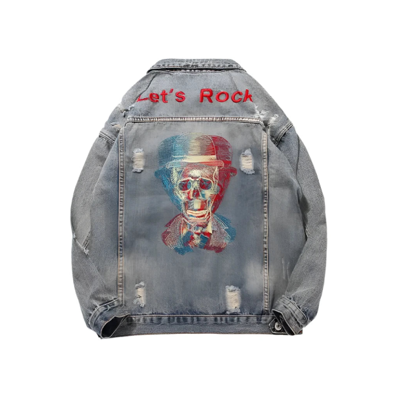 Let’s Rock Skull Denim Jacket