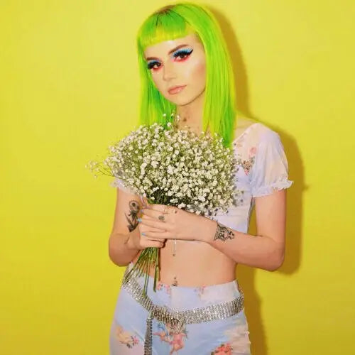 Lettuce Trim See Through Floral Angel Crop Top