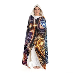 Lexis Arcanum - Magical Hooded Sherpa Fleece Blanket