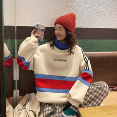 Lightweight Beginning Color Turtle Neck Sweater White / M