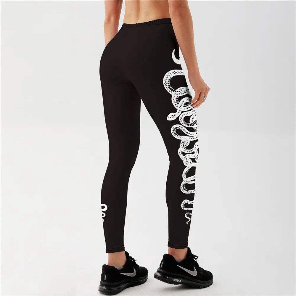Lightweight Moon Snake Leggings for Travel and Sports