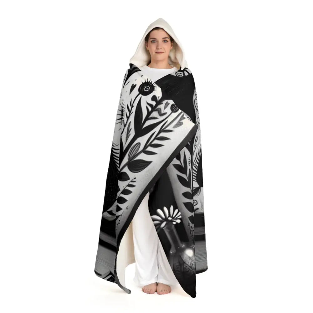 Lilith Ravenscroft - Goth Hooded Sherpa Fleece Blanket