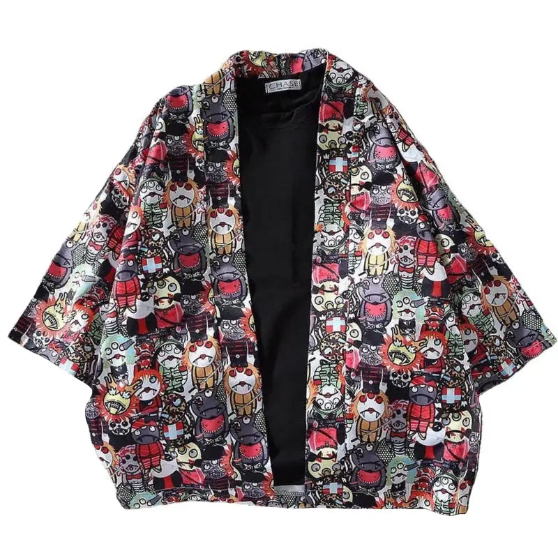 Little Monsters Harajuku Cartoon 3/4 Sleeve Kimono