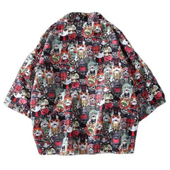 Little Monsters Harajuku Cartoon 3/4 Sleeve Kimono