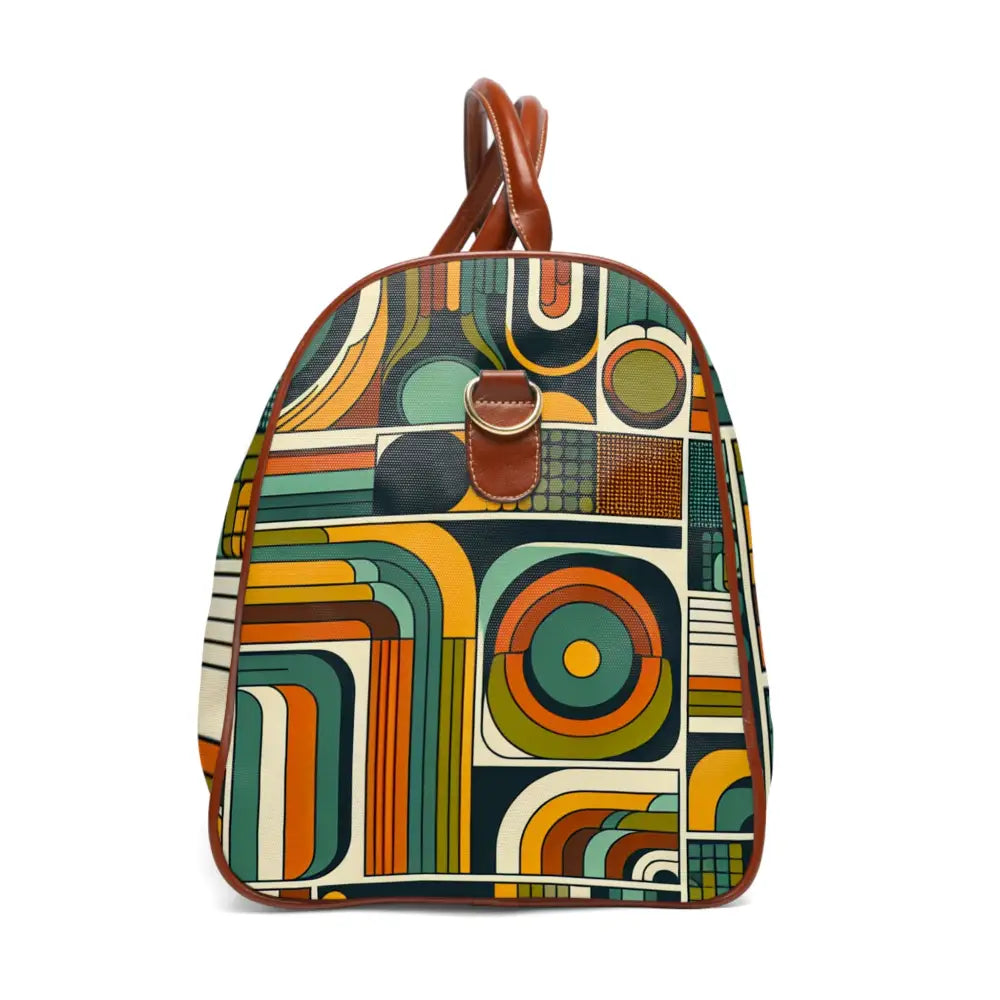 Lola Geometrics - Retro Travel Bag - 20’ x 12’ / Brown