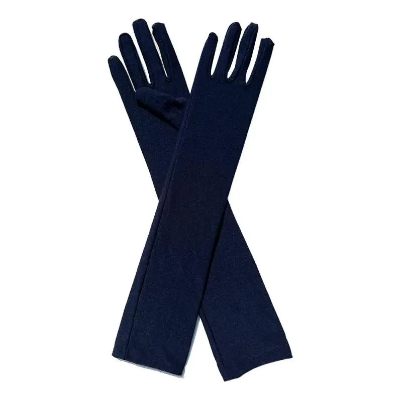 Long And Warm Soft Gloves - Dark Blue / One Size