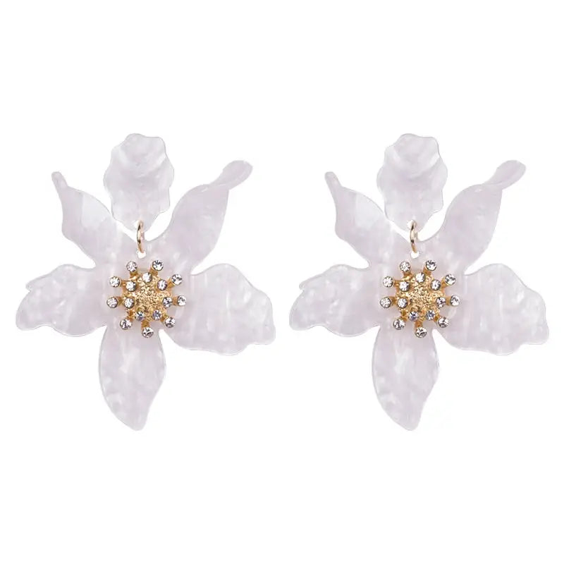 Long Flower Earrings