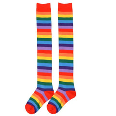 Long Highs Rainbow Funny Socks