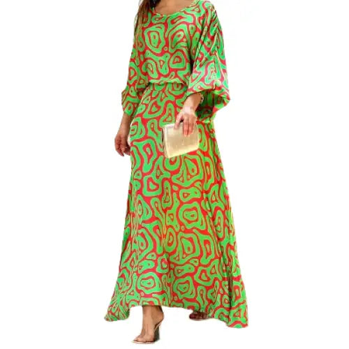 Long Lantern Sleeve Elegant High Dress