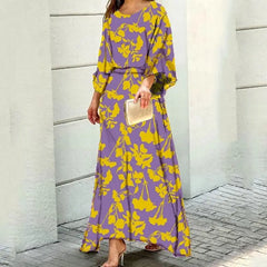 Long Lantern Sleeve Elegant High Dress