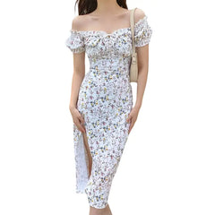 Long Short Sleeve Floral Dress