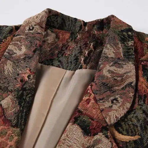 Long Sleeve Jungle Animal Print Blazer One Size / Multi