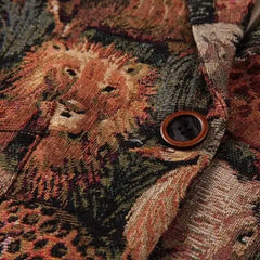 Long Sleeve Jungle Animal Print Blazer One Size / Multi