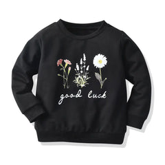 Long Sleeve Luck Vegan Sweatshirt for Women Black / S