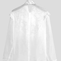 Long Sleeve Shirt With White Bow Superior Fabric