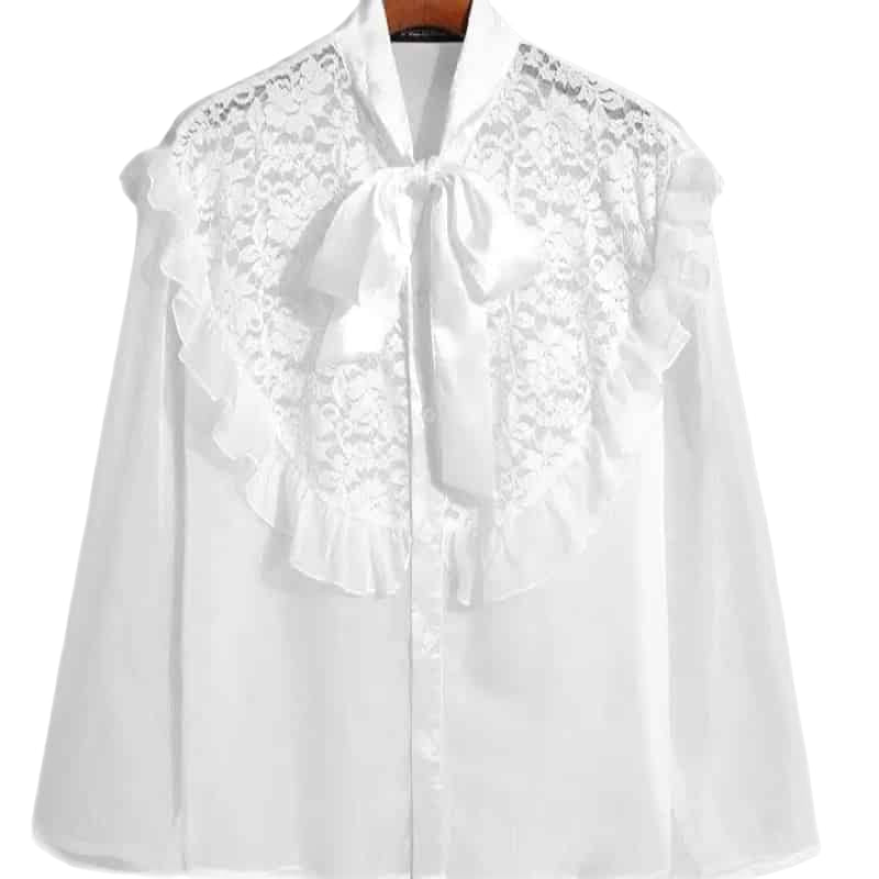 Long Sleeve Shirt With White Bow Superior Fabric