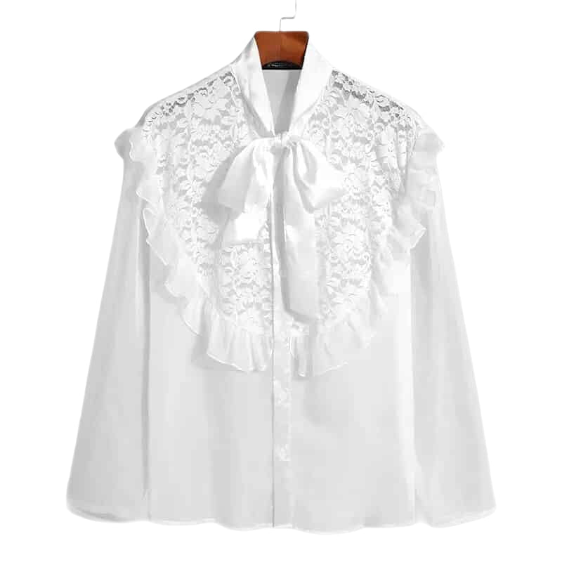 Long Sleeve Shirt With White Bow Superior Fabric