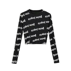 Long sleeve top with palm angels letter print - Top