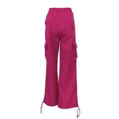 Loose Cargo High Waist Wide Trousers Pants