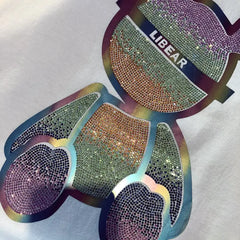 Loose Solid Color Bear T Shirt Short Sleeve O Neck