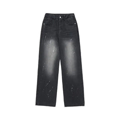 Loose Straight Tube American-Style Denim Pants