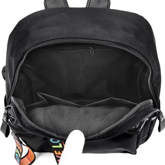 Love Black PU Leather Vegan Backpack