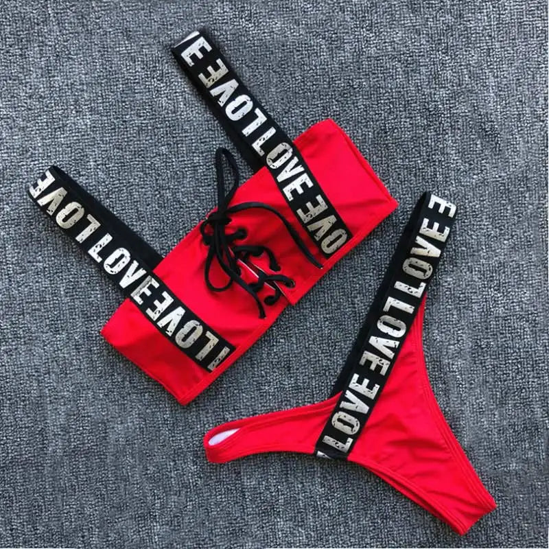 Love Brazilian Bikini - Red / S - Swimwear