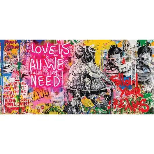 LOVE IS ALL WE NEED Canvas - Frameless / 20x40cm