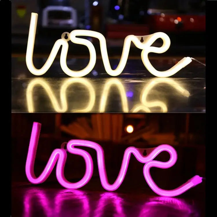 Love Led Wall Hanging Neon Light Lamp