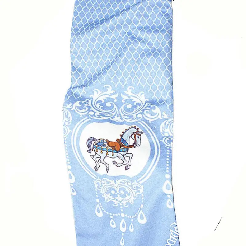 Love Trojan Horse Cotton Pantyhose Cartoon Style Blue