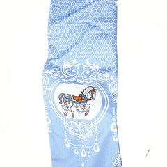 Love Trojan Horse Cotton Pantyhose Cartoon Style Blue