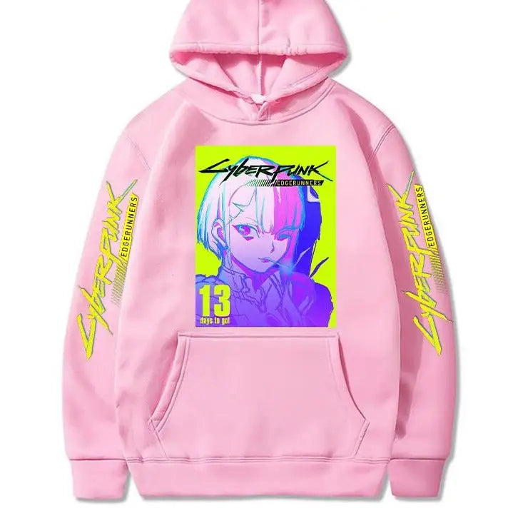 Lucy Cyberpunk Long Sleeve Hooded Sweatshirt Harajuku