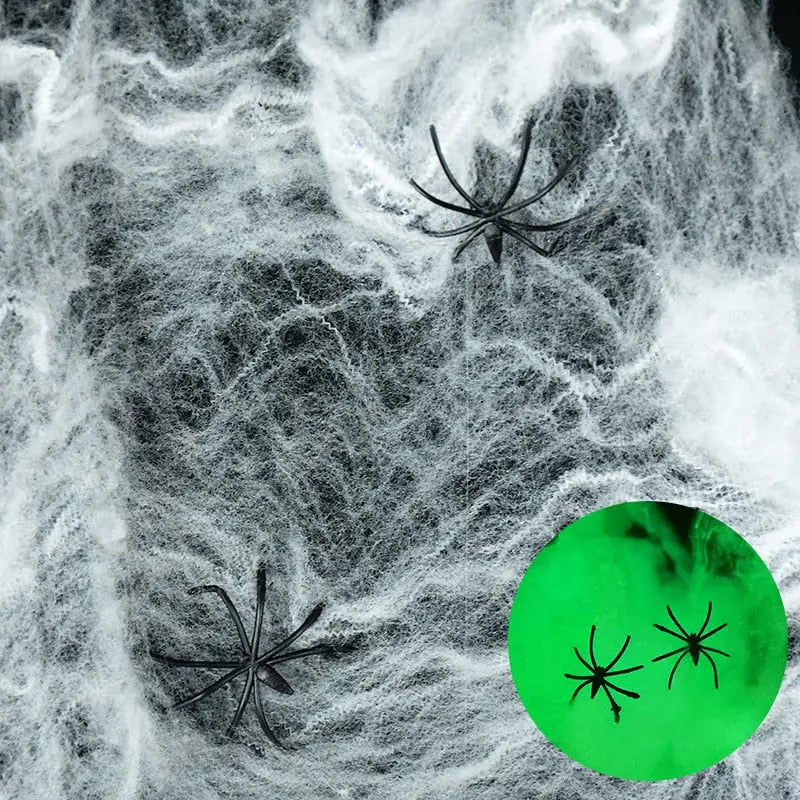 Luminous Spider Web Cobweb Halloween Decoration