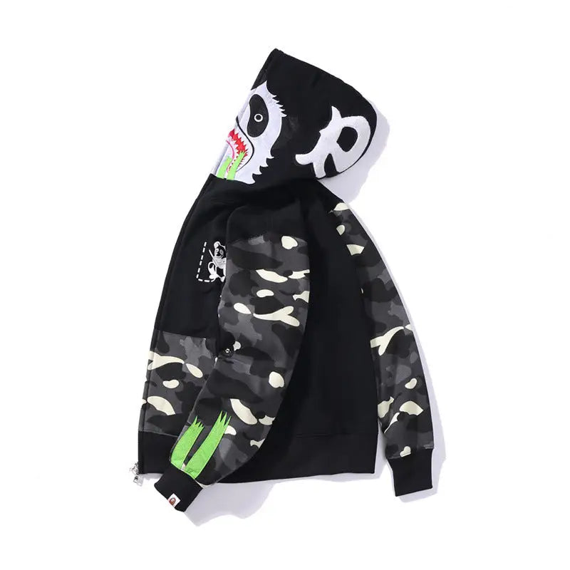 Luminous spots splice hoodie