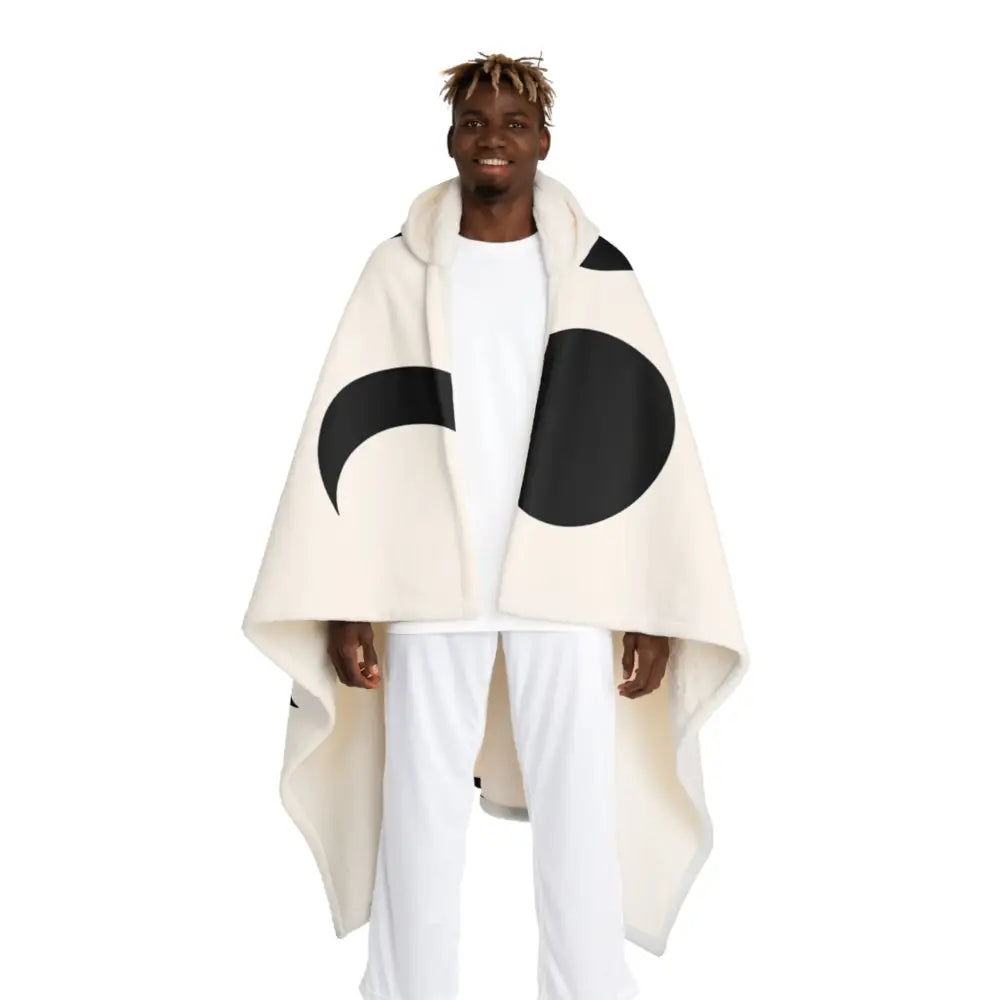 Luna Creswell - Moon Phases Hooded Sherpa Blanket