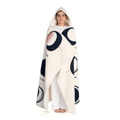 Luna Hendrix - Moon Phases Hooded Sherpa Blanket - One size