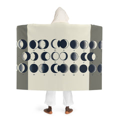 Luna Montgomery - Moon Phases Hooded Sherpa Blanket