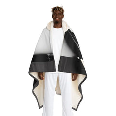 Lunar Phase Hooded Sherpa Fleece Blanket One size / Cream