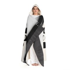 Lunar Phase Hooded Sherpa Fleece Blanket One size / Cream